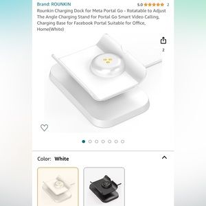 New in box Charging Dock/Base for Meta Portal Go rotatable to adjust angle